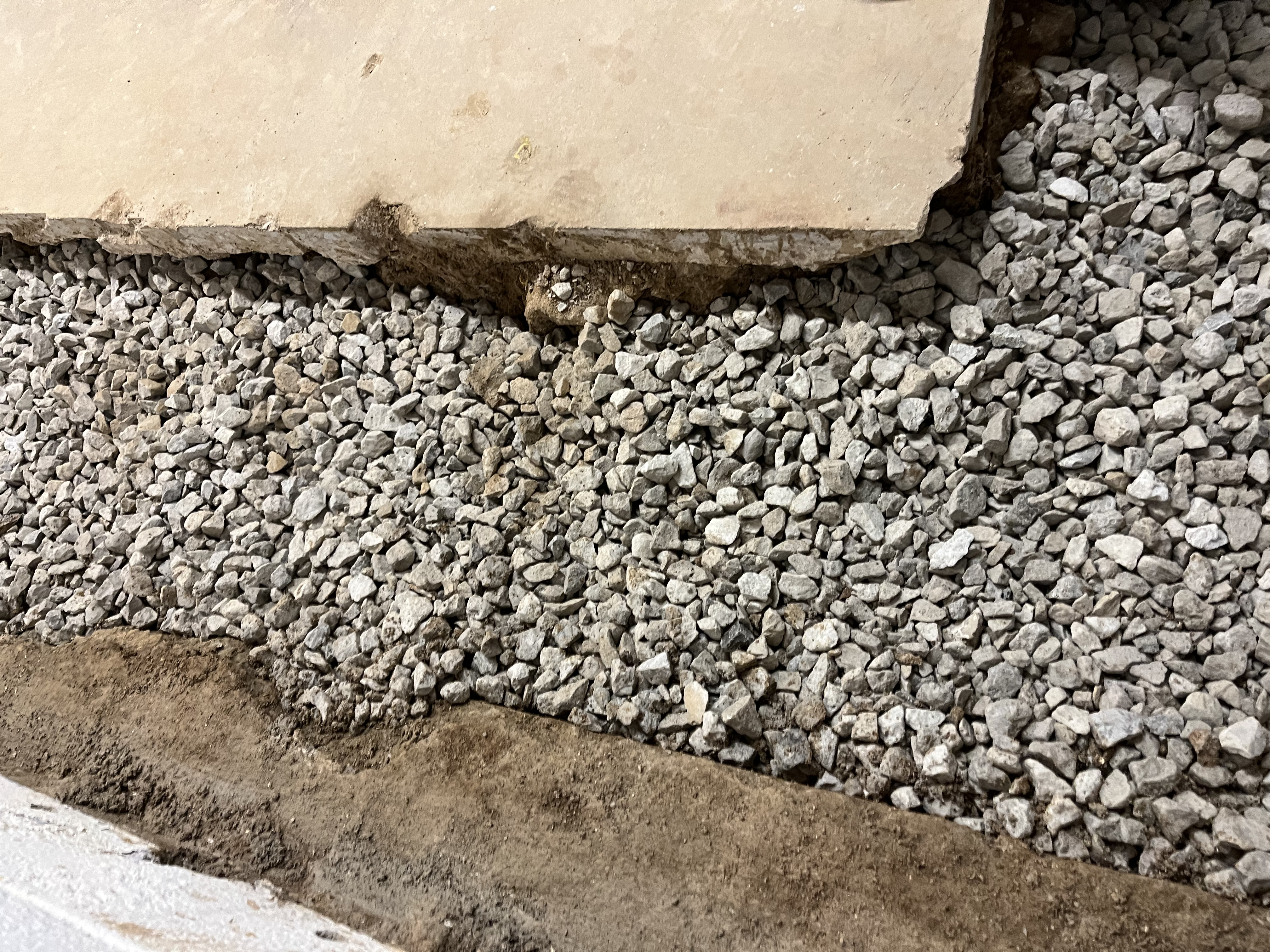 Basement Waterproofing Project - Drainage Gravel